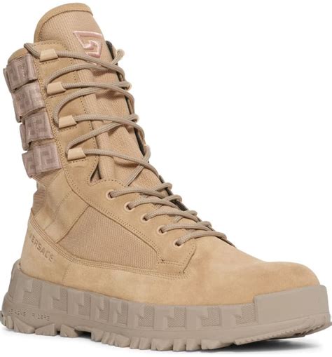 mens versace boots|versace greca rhegis combat boot.